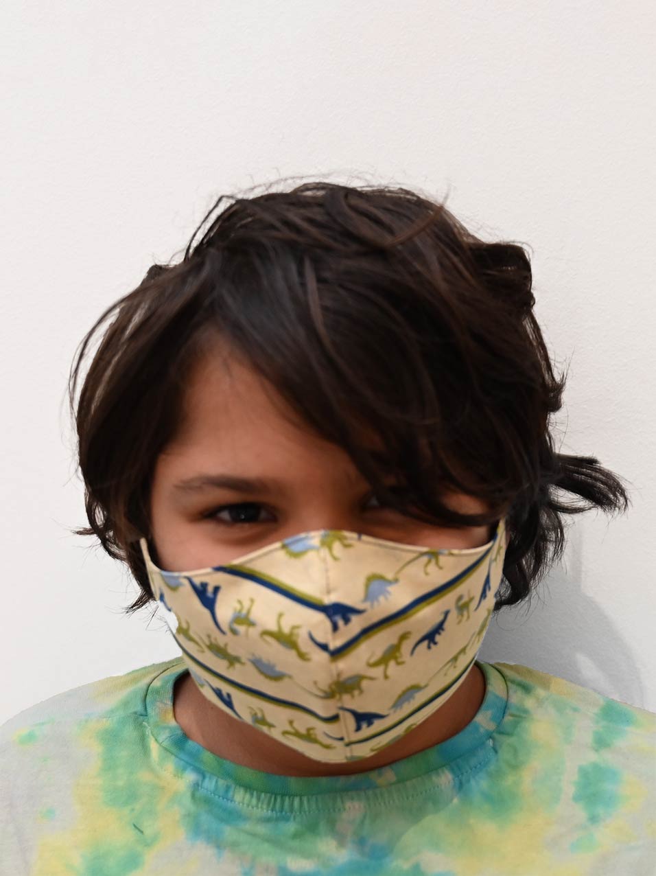 Kids mask with dinosaur pattern (reusable) made to DHHS guidelines in Australia