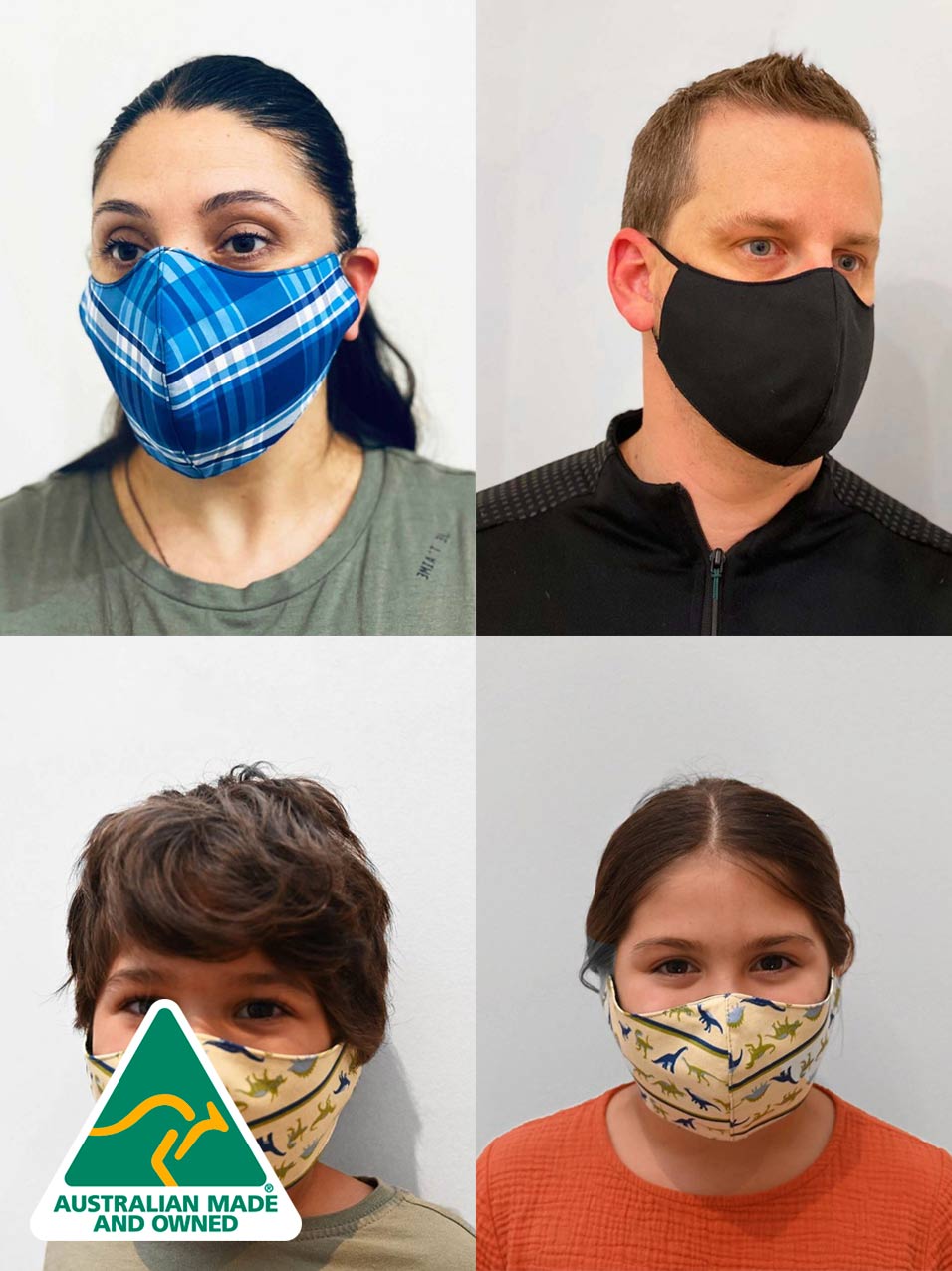 Reusable Face Masks | A family wearing face masks