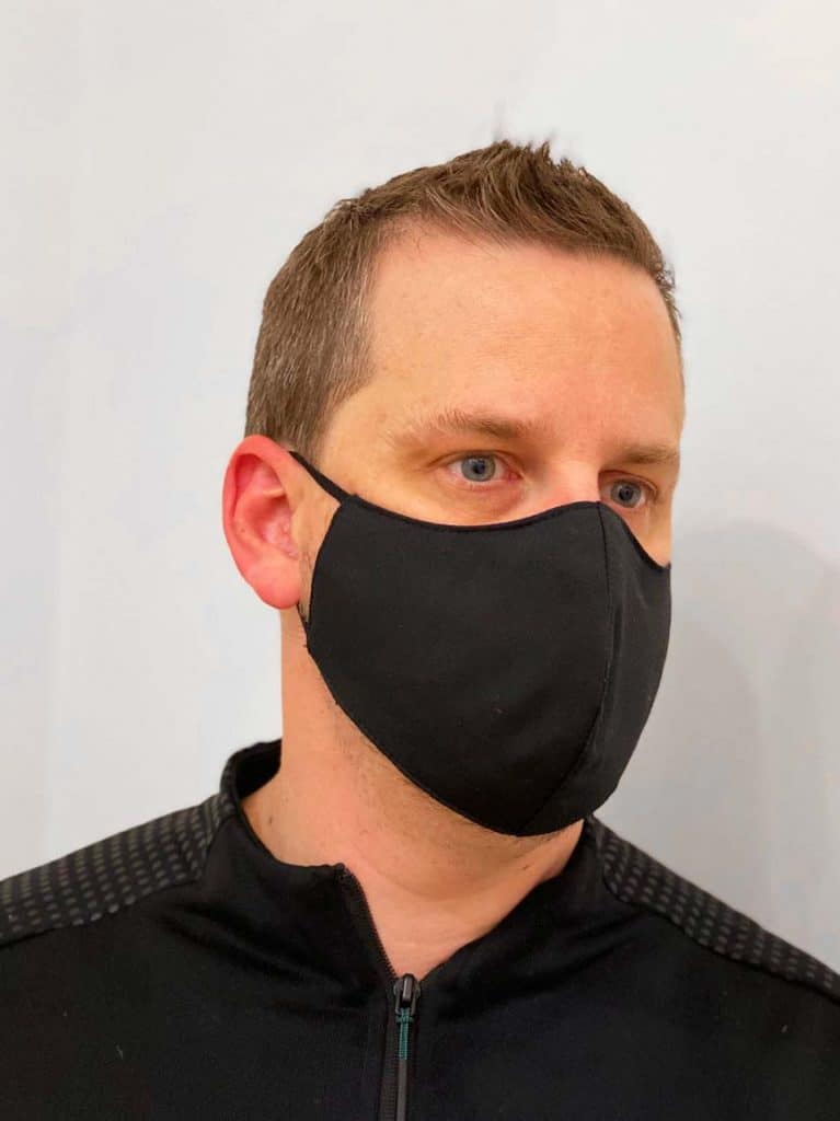 Men's Black Reusable Face Mask