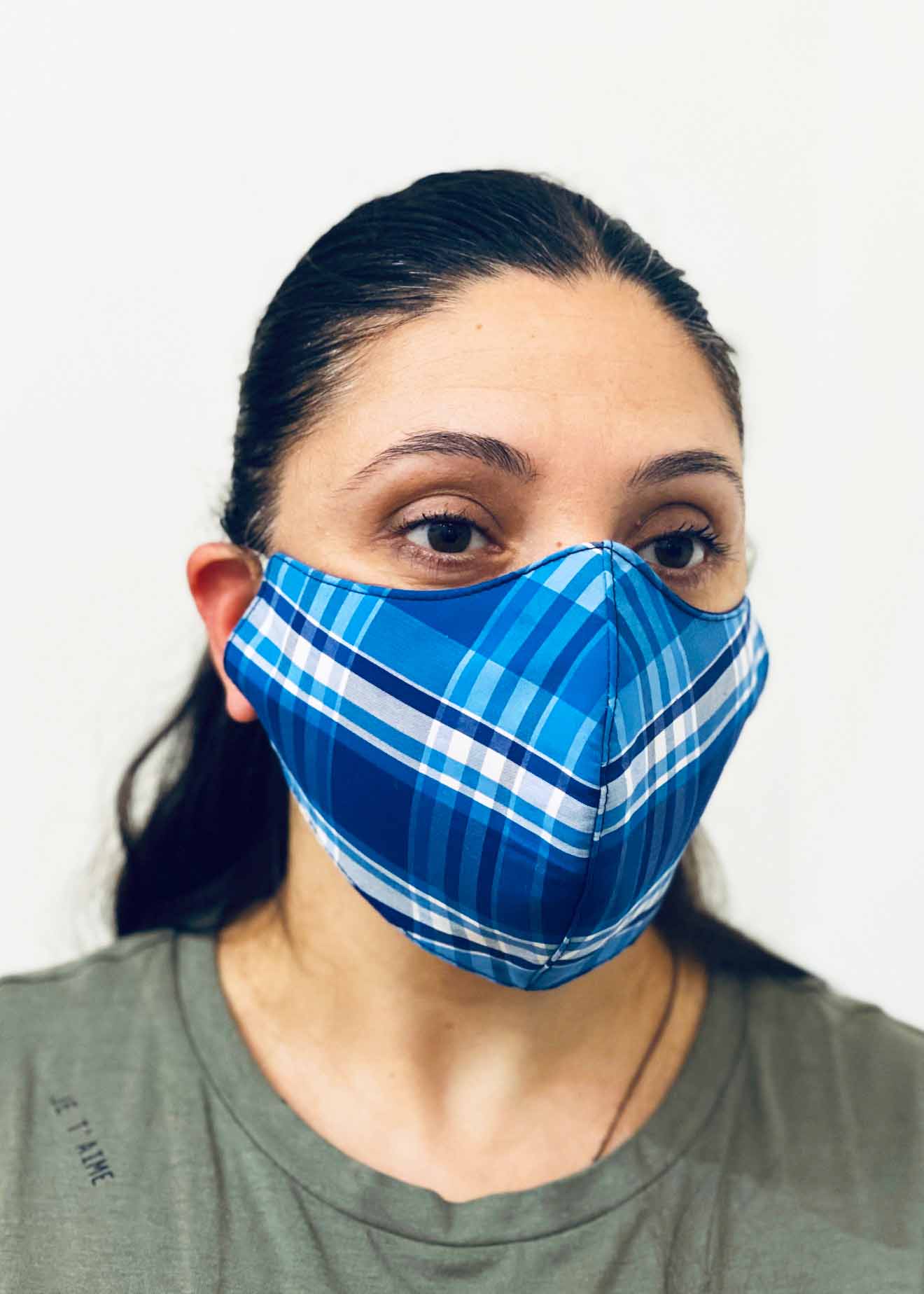 Ladies DHHS Tartan Pattern Face Mask by Laundry Box Melbourne