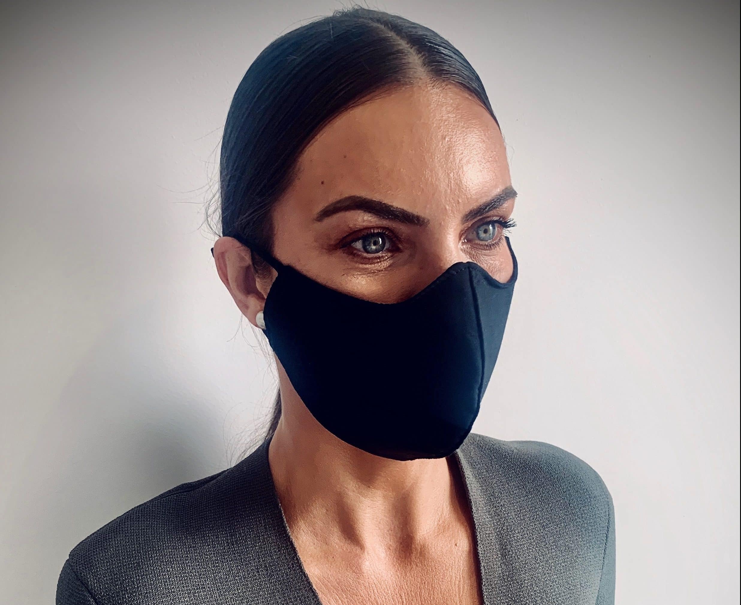 Black Womens reusable face mask